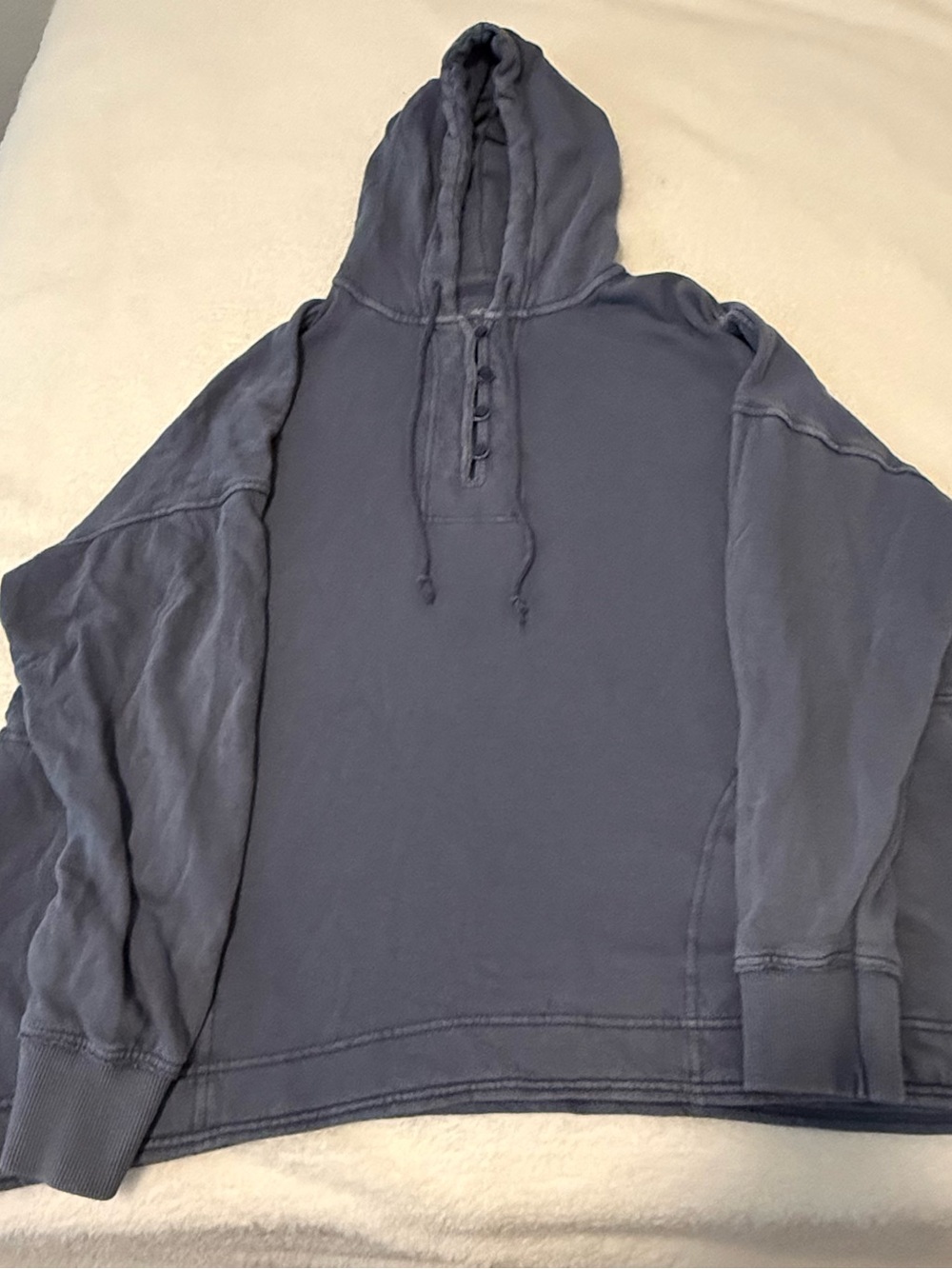 aerie Men's Hooded Pullover Sweatshirt - Slate Blue